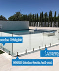 Heavy Duty 2205 Stainless Steel Glass Pool Fence Spigots 4 Pack Marine Grade Balustrade Railing Post Clamps for Balcony and Deck.