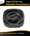Engine Oil Fill Cap for BMW Models 128i 328xi 335i 528i 535i 740i X1 X3 E90 E91 E92 E83 Replaces OE 11127560482 to Stop Leaks