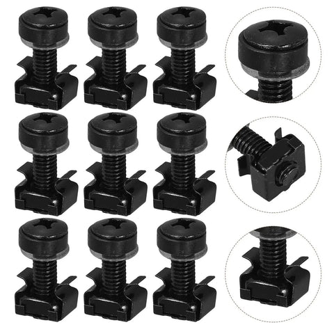 Heavy Duty Stainless Steel Rack Screws And Cage Nuts 1mm Thread Quick Fit Rock Solid Server Cabinet Mounting Kit pro grade screws set