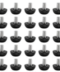25 Pack Adjustable M8 Furniture Leg Levelers Featuring Durable Stainless Steel Bodies And Cushioned Nylon Bases To Kick Wobbly Tables Chairs Flat Plus Fast Screw Installation For A Rock Solid Scratch Free Finish Today with rubber pads.