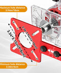 Heavy Duty Aluminum 4 In 1 Router Milling Jig For Zero Hassle Grooves And Flawless Circle Cuts with adjustable measurement scales.