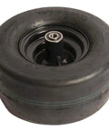 Rock Solid Caster Wheel Setup Fits Hustler Raptor X54 And XL54 Mowers with 11X6 pneumatic tire showing sealed bearing hub.