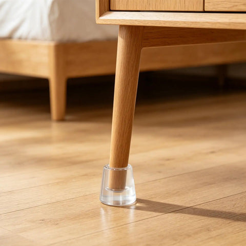 2Pc Rubber Chair Foot Pads Non Slip Floor Protectors For Chair Legs Universal Fit For Square Round And Rectangular Legs