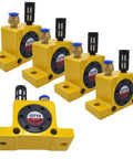 Five Piece Pneumatic Air Turbine Vibrator Kit One Eighth Inch GT Series High Speed Industrial Vibrators With Hopper