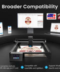 Ray5 20W Pro Grade Laser Engraver And Cutter With 3.5 Inch Touch Screen For DIY Projects setup with multiple devices