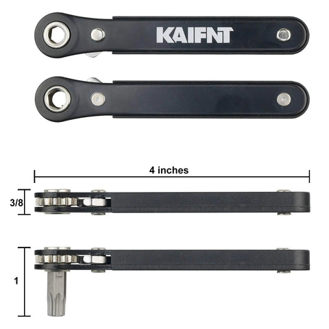 34-Piece Screwdriver Bit Set With Mini Ratchet Wrench, 1/4-Inch Drive, side view showing size and compact design