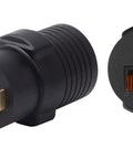 NEMA 14 50P to 6 50R compact 240V 50 amp power cord adapter for Genny welder or dryer 4 prong male to 3 prong female receptacle