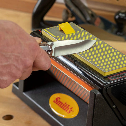 Using Diamond Tri-Hone Bench Stone Set 8 Inch With Coarse Fine And Natural Arkansas Stones for knife sharpening
