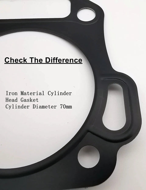 Iron cylinder head gasket for 70mm diameter in Two Pack Gasket Kit For Honda GX160 GX200 And Clone Engines And Generators