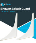 White Bathroom Shower Splash Guard 7 By 9 Inches Pack Of 2 Keeps Water Off The Floor With A Curved Edge Design No Slip No Mess Easy Install