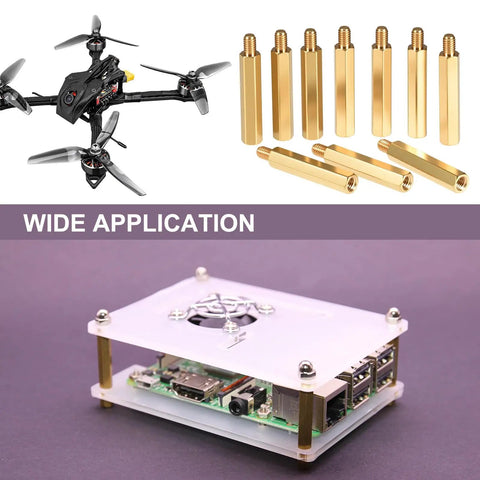 M2.5x8mm And 5mm Male Female Brass Hex PCB Spacer Standoff For FPV Drone Quadcopter Computer And Circuit Board 20 Pieces