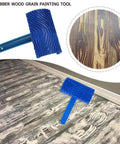 Killer Rubber Wood Graining Paint Roller For Real Deal Faux Finish Wall Texture Job With Extra Long Handle on textured surface.