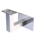 Satin Stainless Steel Square Handrail Wall Bracket For Slim Flat Bottom Tubes Marine Grade AISI 316 Outdoor Or Indoor Use