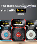 Scotch brand double-sided mounting tapes including Indoor Double Sided Mounting Tape 1/2 Inch By 80 Inch With Industrial Strength Adhesive.