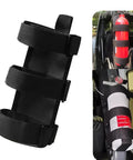 Roll Bar Fire Extinguisher Mount For Jeep Wrangler Models With Adjustable Trunk Strap And Water Bottle Holder shown installed