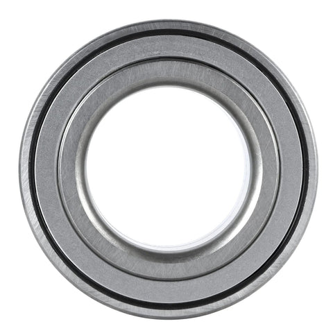 Beefed Up Front Wheel Bearing Compatible With 91-96 Dodge Stealth, 12-17 Hyundai Azera, 01-06 Santa Fe, 14-16 Kia Cadenza, 02-16 Optima, 92-04 Diamante, OEM Style Replacement Hub Bearing For A Smooth, Responsive Ride, shown in circular metal design for front wheel drive.
