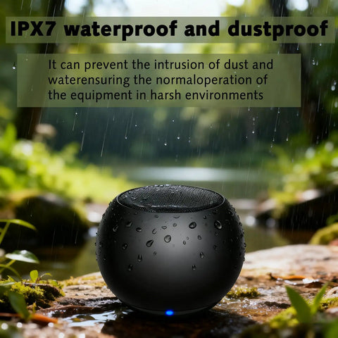 Pocket Sized Bluetooth Speaker With Deep Bass And Crisp Highs, 5W Stereo Sound, True Wireless Stereo Pairing, IP7 Waterproof