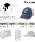 Low Profile Unstructured Trucker Hat With Six Embroidered Eyelets And Soft Feel For Men And Women size display chart
