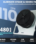 Beefed Up Motor Assembly For Bathroom Exhaust Fans Delivers 110 CFM At Four Point Zero Sones Easy Replacement Eight By Eight And A Quarter Housing Fits HD80L 678 679 763 DX50L Series 678 G 679 E 2678F A Boosts Airflow Up To Sixty Percent