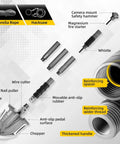 Survival Shovel Multitool 28 In 1 For Camping And Hiking parts view with martensitic steel and adjustable angles.
