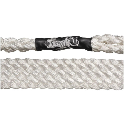 Close-up of durable white lead rope detail from White Mule Tape Halter With 10ft Lead Rope Easy Fit Horse Tack Built Tough For Training And Handling Mules On Trails Durable Gentle Control No Fuss That Works Great On Trails.