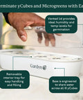 Indoor Seed Germination And Hydroponic Growing Kit For Easy No Fuss Home Gardens with vented lid and removable tray for microgreens.