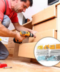 Heavy Duty Screw And Anchor Kit 200 Pieces Self Tapping Drywall Anchors With Plastic Anchors Rust Resistant Yellow Zinc Plated Carbon Steel For Strong Wall Mounts Easy Install for cabinet mounting