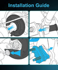 Installation guide steps for Premium 2 Piece Rear Wheel Hub And Bearing Assembly Bolt On Direct Fit Replacement For Kia Soul And Soul Ev.