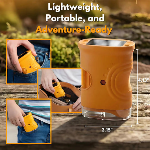 4K Handheld Microscope With Light And 2 Inch IPS Screen 1000x Magnification USB Digital Miniscope Loupe Magnifier portable yellow, 4.13" tall