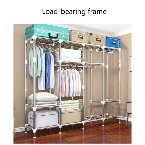 Heavy Duty Portable Wardrobe With Slick Zipper Doors And Easy Fold Out Design Tough As Nails Steel Frame Closet Organizer That Is Your Go To Spot For Roomy Clothes Storage