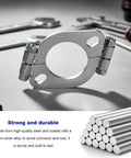 Heavy Duty Carbon Steel Exhaust Split Flange Repair Kit 2 Inch rustproof oval connector showing zinc-silver alloy finish and durability.
