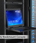 Level Up Your Data Center Game With This Top Shelf 19 Inch LCD KVM Console, 1U rackmount design with built-in keyboard and touchpad.