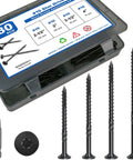 Bulk 480Pcs Wood Screws Kit With Size 10 Deck Screws In Four Sizes For DIY Projects Rust Resistant Torx Bits Included