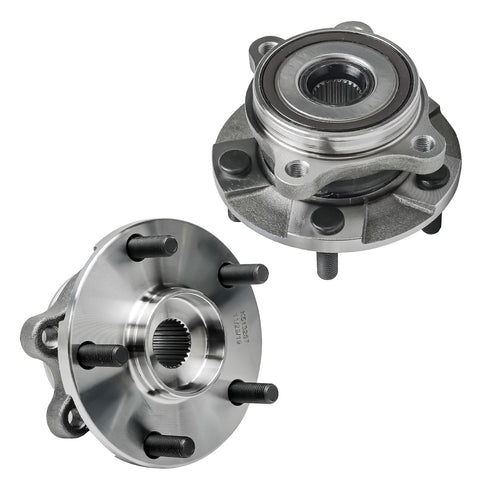4Pc Front And Rear Wheel Bearing Hubs Assembly for 2010 2012 Lexus HS250h, 2006 2012 Toyota RAV4, showing 5-lug OE spec design