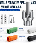 4 In 1 Pipe Tapping And Threading Tool Kit For Home Plumbing Repair, includes tools for PPR, PVC, MPP, and plastic pipes