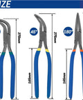 Must-Have 3-Piece Hand Seamers Set For Sheet Metal Bending Pliers With Straight, 45 Degree, And 90 Degree Jaws