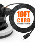 10 Inch Buffer Polisher Kit With 4 Buffing Bonnets And 6 Speed Settings 1500 To 3600 RPM Dual Handle Random Orbital Polisher cord