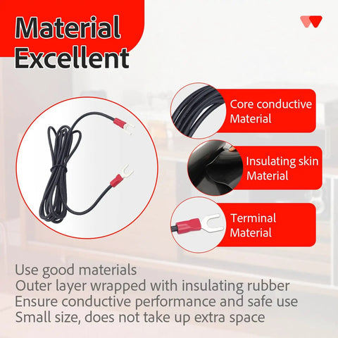Upgrade Your Vinyl Setup With This Six Foot Ground Wire For Magnetic Cartridge Turntables with durable spade lugs and quality materials.