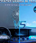Windshield Chip Repair Kit For Cars, Quick DIY Glass Crack Fix With Two Pack Auto Glass Repair Set Using Nano Fluid And Vacuum Tech