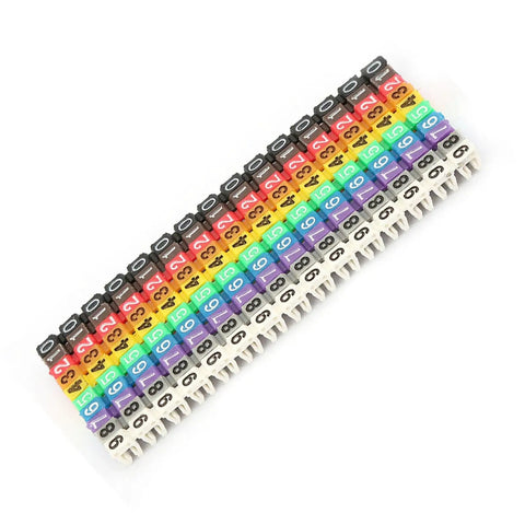 Wire Numbering Marker C Shape Cable Marker Tubes For Quick Cable ID 150 Pcs KCM 1.5mm 1.5 Square Easy Snap In Labels