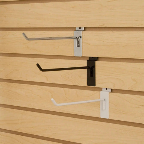 Hella Sturdy Heavy Duty Metal Slatwall Hooks, 96 Pack Rock Solid Retail Display Rack Kit, Quick Sliding Wall Mounts For Accessories And Small Merchandise, KickAss Shop Organization Solution