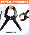 Heavy Duty 3.5 Inch Spring Clamps Pack Of 18 For Woodworking, Photography Backdrops And Balloon Arches shown in hand