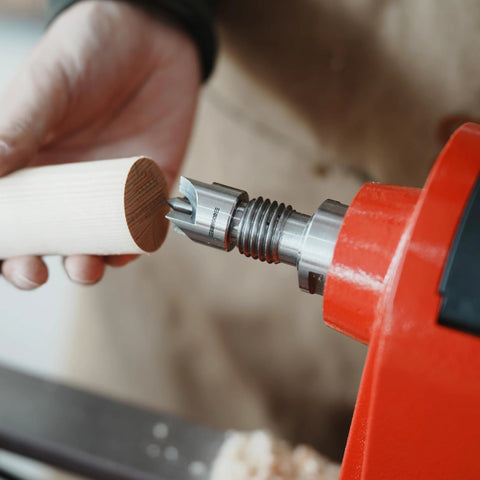 BMWOOD 4-prong spring-loaded spur drive center with 2MT shank 1in diameter for woodturning lathe