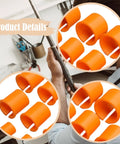 Pro Grade Pool Cue Tip Repair Tool With Durable Nylon Collet Sleeve For Stable Slip Resistant Tip Holding Quick Install And Swap Scuffer And Shaping Accessory For Billiard Cues And Tip Maintenance orange nylon sleeves on cue shaft