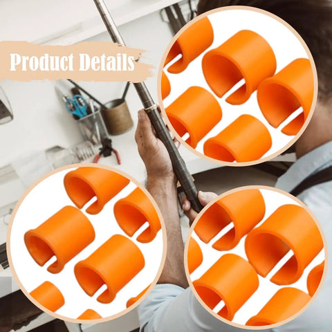 Pro Grade Pool Cue Tip Repair Tool With Durable Nylon Collet Sleeve For Stable Slip Resistant Tip Holding Quick Install And Swap Scuffer And Shaping Accessory For Billiard Cues And Tip Maintenance orange nylon sleeves on cue shaft