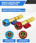 R134A Valve Core Removal And Installation Tool Kit With Quick Connectors For High And Low Pressure AC Service Ports