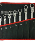 12 Piece Ratchet Spanner Set For Cars And DIY Beefed Up Multitool Wrench Kit with a rust resistant chrome finish in a case