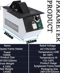 Pro Level Badass Eyeglass Frame Heater Featuring 1500W Digital Display Hot And Cold Air Switch For Quick Optical Adjustments and Precision Fine Work, front view with controls.
