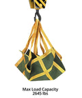 Heavy Duty Canvas Cargo Lifting Pad Net 3.28 Ft Square With Reinforced Handle for Construction Logistics 2645 Lbs Load Capacity