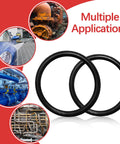 XBVV O-ring kit: two black Buna-N rubber O-rings (front view) for automotive and plumbing seals